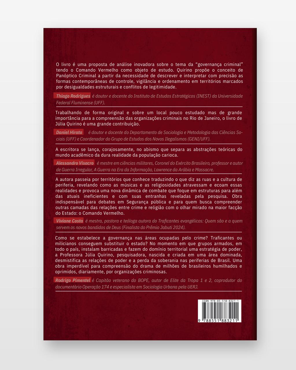 Livro Panóptico Criminal em outra imagem de apresentação